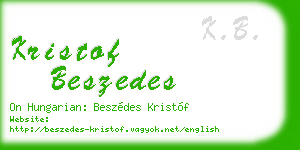 kristof beszedes business card